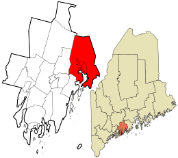 Location in Lincoln County and the state of Maine