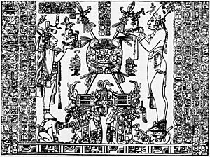 MA D418 Stone relief from the Temple of the Sun, Palenque