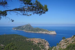 View of Sa Dragonera from nearby Majorca