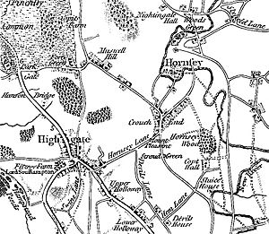 Map- Stroud Green, London 1786