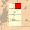 Map highlighting LeRoy Township, Boone County, Illinois