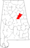 Map of Alabama highlighting Talladega County.svg