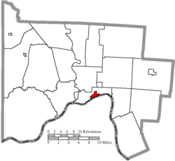 Location of New Boston in Scioto County