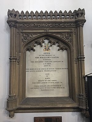 Memorial to Sir William Curtis in St George's Church, Ramsgate