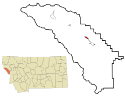 Location of Superior, Montana