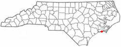 Location of Pine Knoll Shores, North Carolina