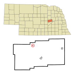 Location of Belgrade, Nebraska