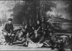 Nestor Makhno and his Lieutenants, Berdyansk, 1919