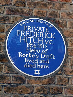PRIVATE FREDERICK HITCH V.C. 1856-1913 Hero of Rorke's Drift lived and died here