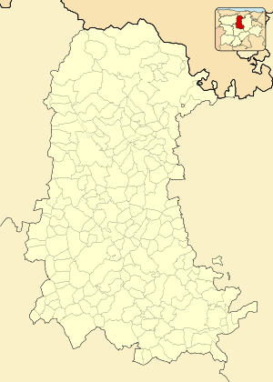 Location of Quintanilla de las Torres in the province of Palencia.