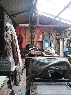 Peter Grant's Studio before final clearance and archiving in 2016