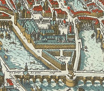 Plan de Mérian 1615 Palais de la Cité