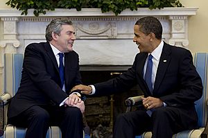 President Barack Obama meets Prime Minister Gordon Brown