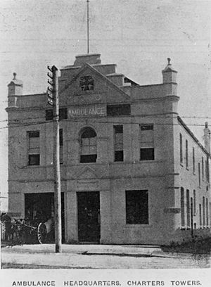Queensland Ambulance Transport Brigade headquarters in Charters Towers 1905
