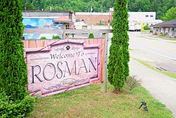 Welcome sign in Rosman