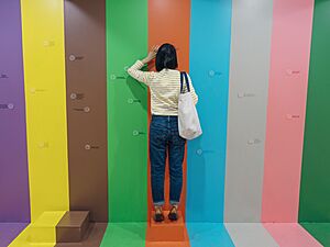 Scratch and sniff wall at the Color Factory