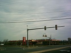 Central intersection in Edgehill