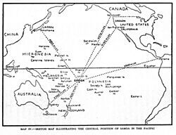 Sketch map Samoa in the Pacific
