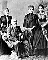 Sklodowski Family Wladyslaw and his daughters Maria Bronislawa Helena