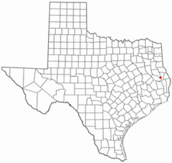 Location of Broaddus, Texas