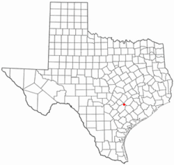 Location of Waelder, Texas