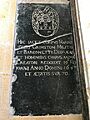 The grave of Sir Harbottle Grimston, Ist Baronet, in the chancel of St Lawrence's Church, Bradfield, Essex