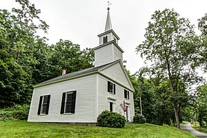 The historic 1838 East Parish Meeting House of Haverhill, Massachusetts; September 2021