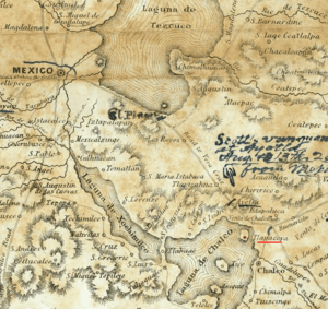 Tlapcoya 1847 map excerpt