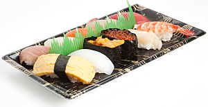 Typical japanese sushi set