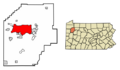 Venango County Pennsylvania Incorporated and Unincorporated areas Sugarcreek Highlighted