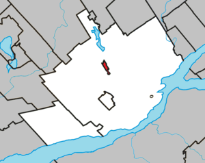 Location of Wendake within the Québec equivalent territory