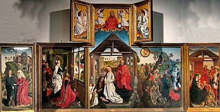 Workshop of Rogier van der Weyden - Polyptych with the Nativity, mid-15th century, Metropolitan Museum of Art