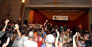 "Crowd surfing" at the culmination of Contrastock 2011, Glen Echo Park,Md