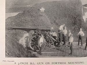 5-inch BL gun, Fortress mount, c1900