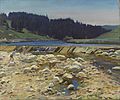Alfred Munnings- A Stream Bed at Labergement Jura Forest (CWM 19710261-0469)