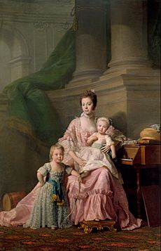 Allan Ramsay - Queen Charlotte (1744-1818), with her Two Eldest Sons - Google Art Project