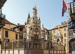 Gothic monument with a horseman