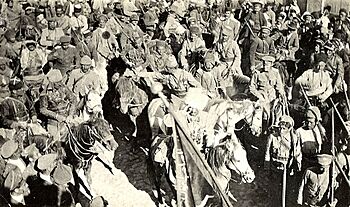 Assyrian volunteers capture Turkish banner 1918