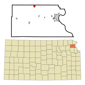 Location within Atchison County and Kansas