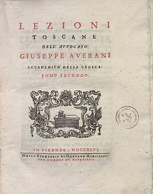 Averani, Giuseppe – Lezioni toscane, 1746 – BEIC 12845009