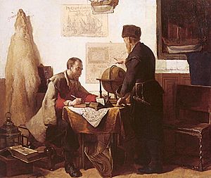 Barents and Van Heemskerk - Schilderij van Christoffel Bisschop - 1863