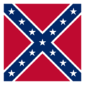 Battle flag of the Confederate States of America (With White Border)