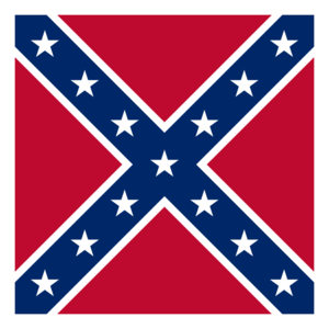 Battle flag of the Confederate States of America (With White Border).svg