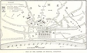 Battle of Helena map