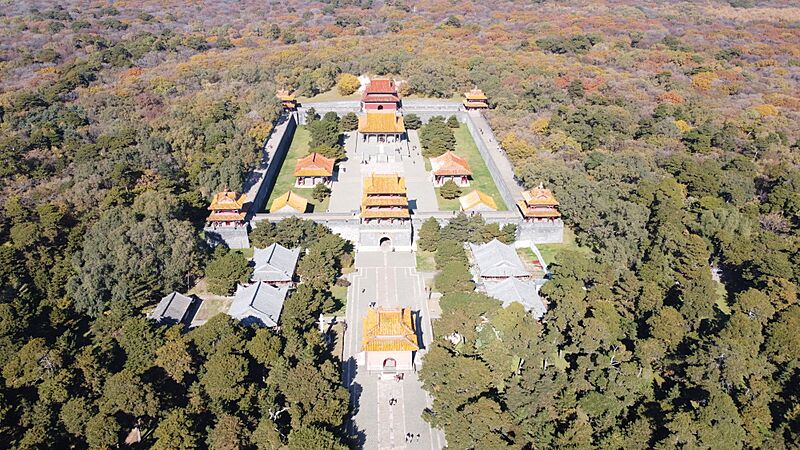 Beiling Park Zhao Mausoleum (Qing dynasty) drone view 12