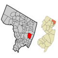 Bergen County New Jersey Incorporated and Unincorporated areas Englewood Highlighted