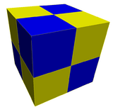 Bicolor cubic honeycomb
