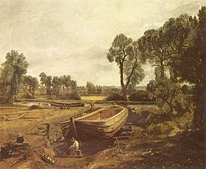 Boat-building near Flatford Mill (Constable)