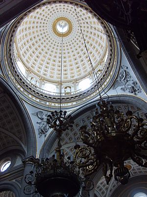 Cúpula central de la catedral de Puebla