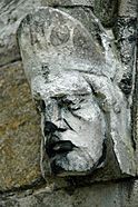 Carved Head of a Bishop - Barrow Church - geograph.org.uk - 910502